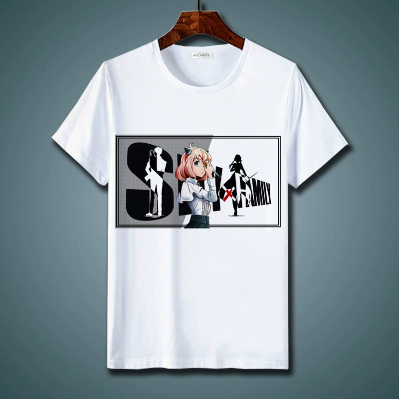 Spy Play House Short-Sleeved T-Shirt Spy x Family Ania Fujie Anime Peripheral Teenagers Summer Top Clothes