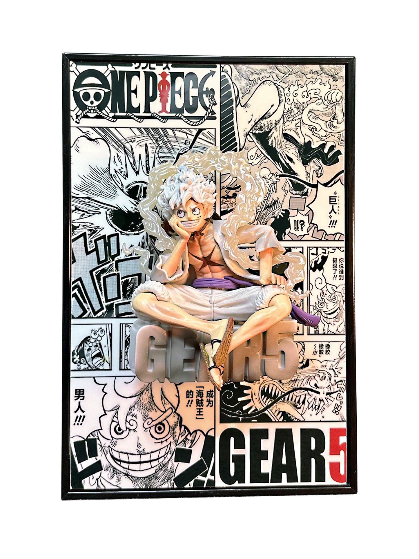 Gear 5 Nika Luffy Light-Up Figure One Piece GK Car & Desk Ornament