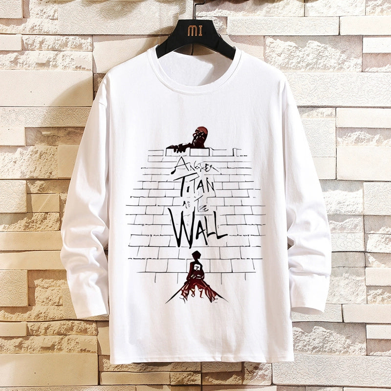 Attack on Titan Clothes Wings of Liberty Long-Sleeved T-Shirt Two-Dimensional Anime Peripheral Japanese Mens Base Shirt Autumn Outfit