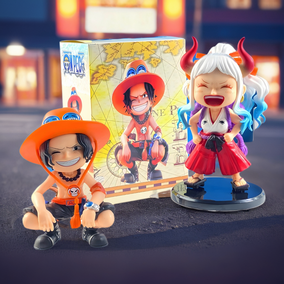 One Piece Q-Edition Figure Set Zoro, Luffy, Sanji, Ace & Yamato