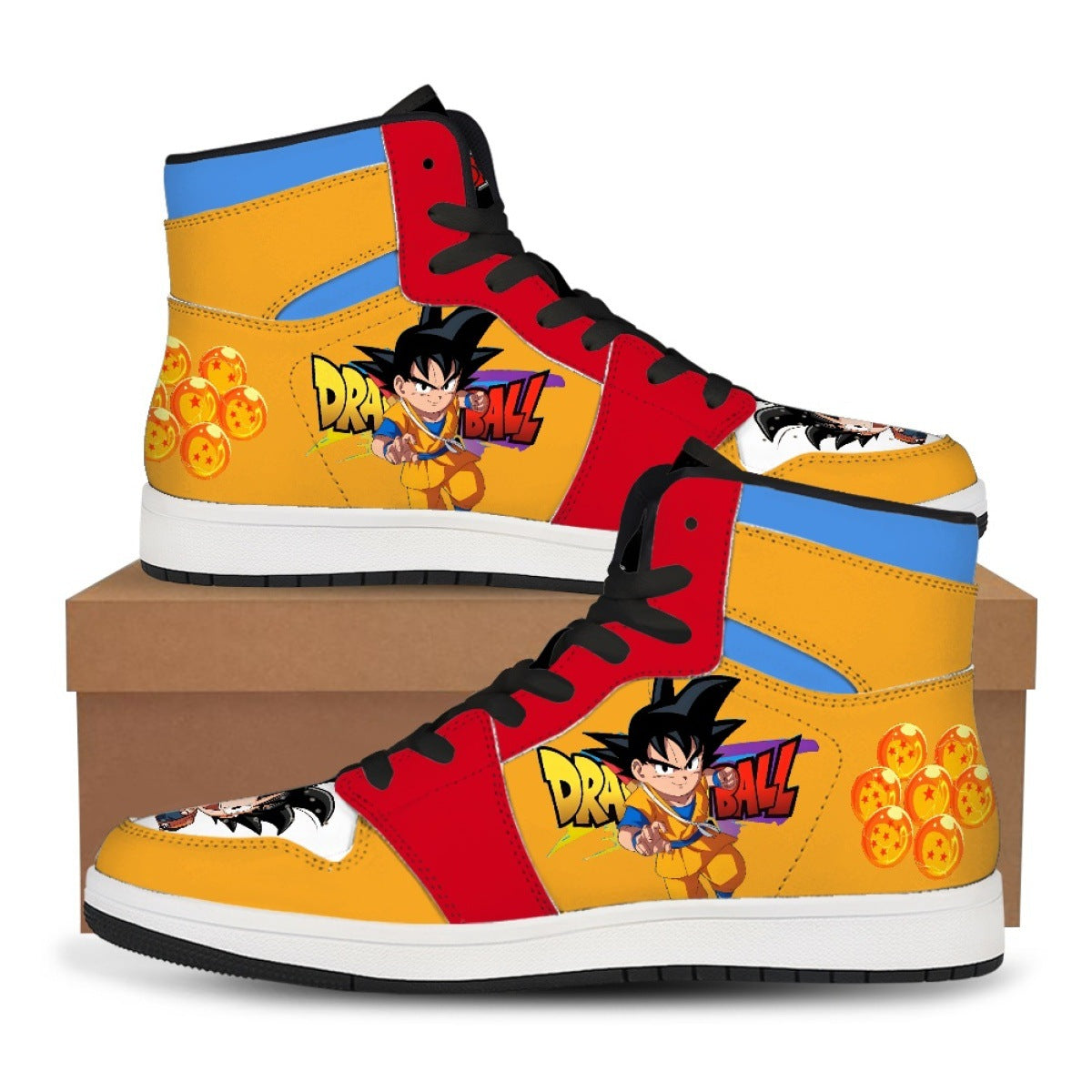 Dragon Ball Goku High-Top Sneakers Cute Anime Shoes for Men, Women & Couples Cross-Border