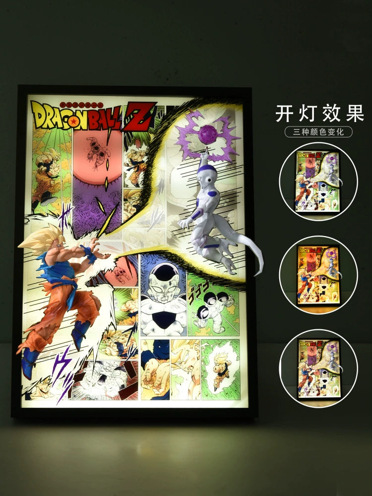 Goku vs. Frieza 3D Light Burst Panel