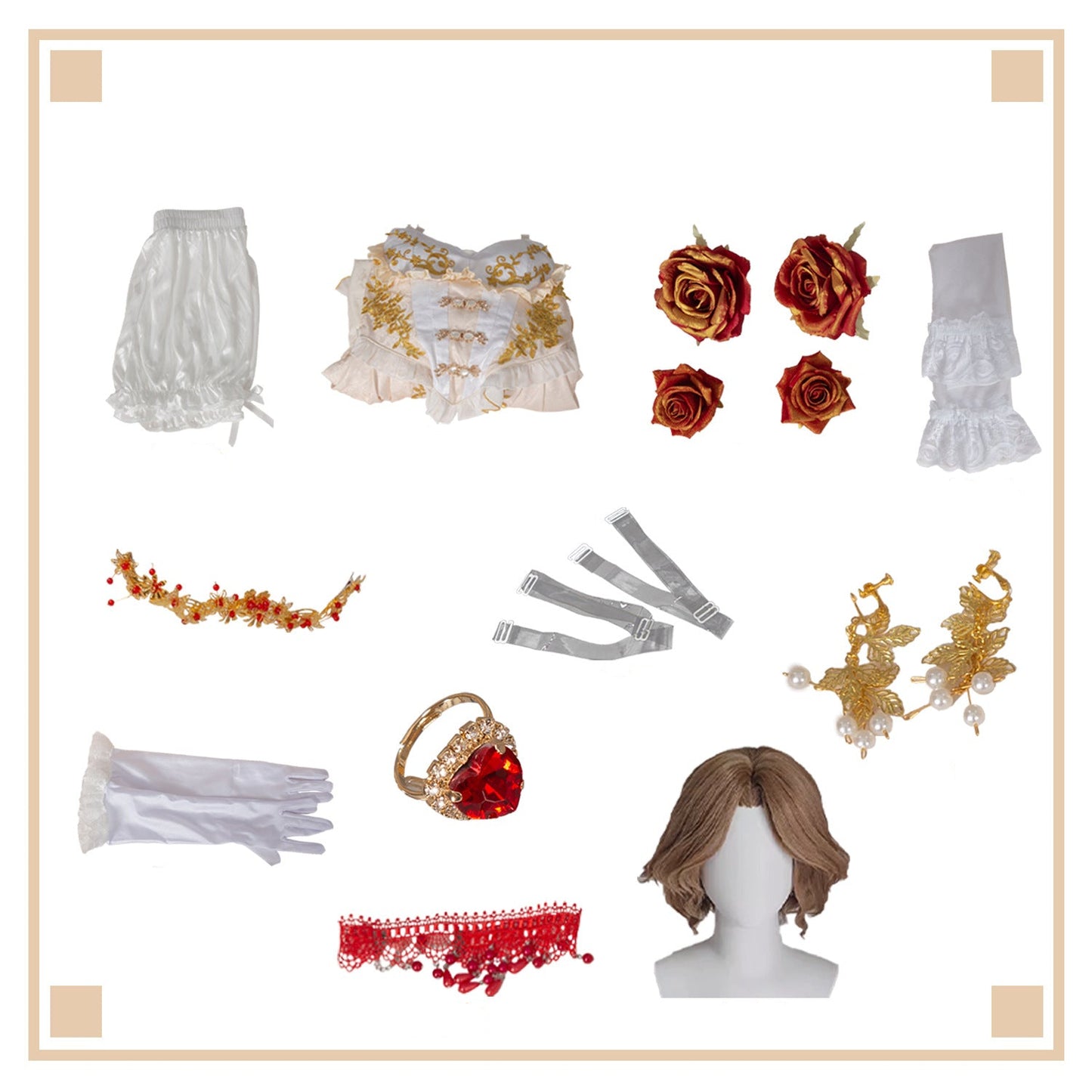 Identity V - Bloody Queen 'Red Banquet' Cosplay Set (Complete Costume)