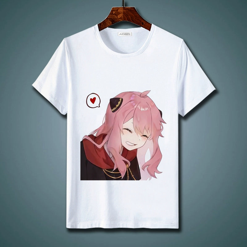 Spy Play House Short-Sleeved T-Shirt Spy x Family Ania Fujie Anime Peripheral Teenagers Summer Top Clothes