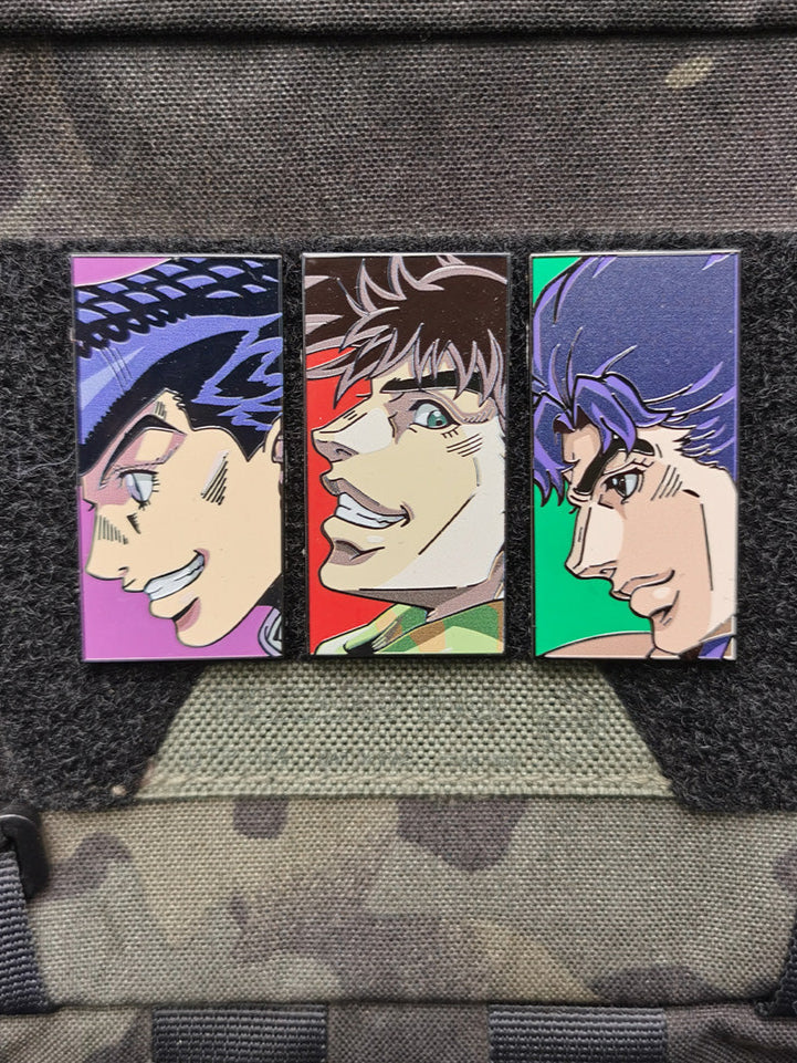 Gray Man Tactics JOJOs Bizarre Adventure Metal Enamel Badge Velcro Patch, Armband & School Bag Accessory