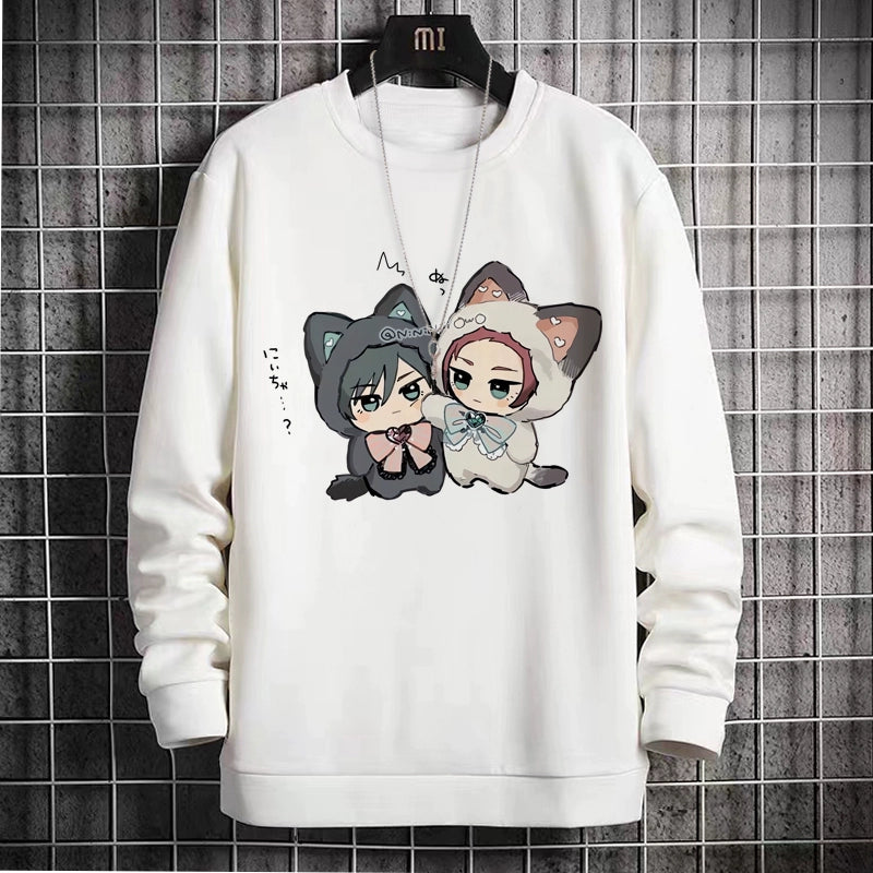 Blue Prison Crewneck Sweatshirt Anime Peripheral Clean World Thousand Cut Leopard Hornet Le Hui Velvet Two-Dimensional Pain Clothes