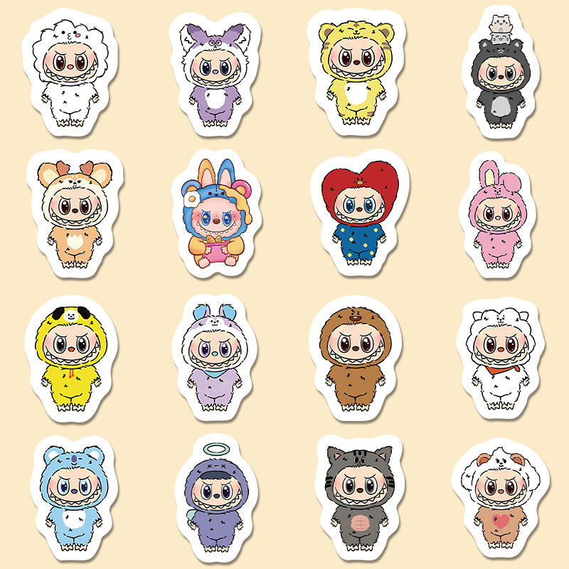 105-Piece Labubu Cartoon Sticker Pack Cute Bubble Mart-Style Decorative Set