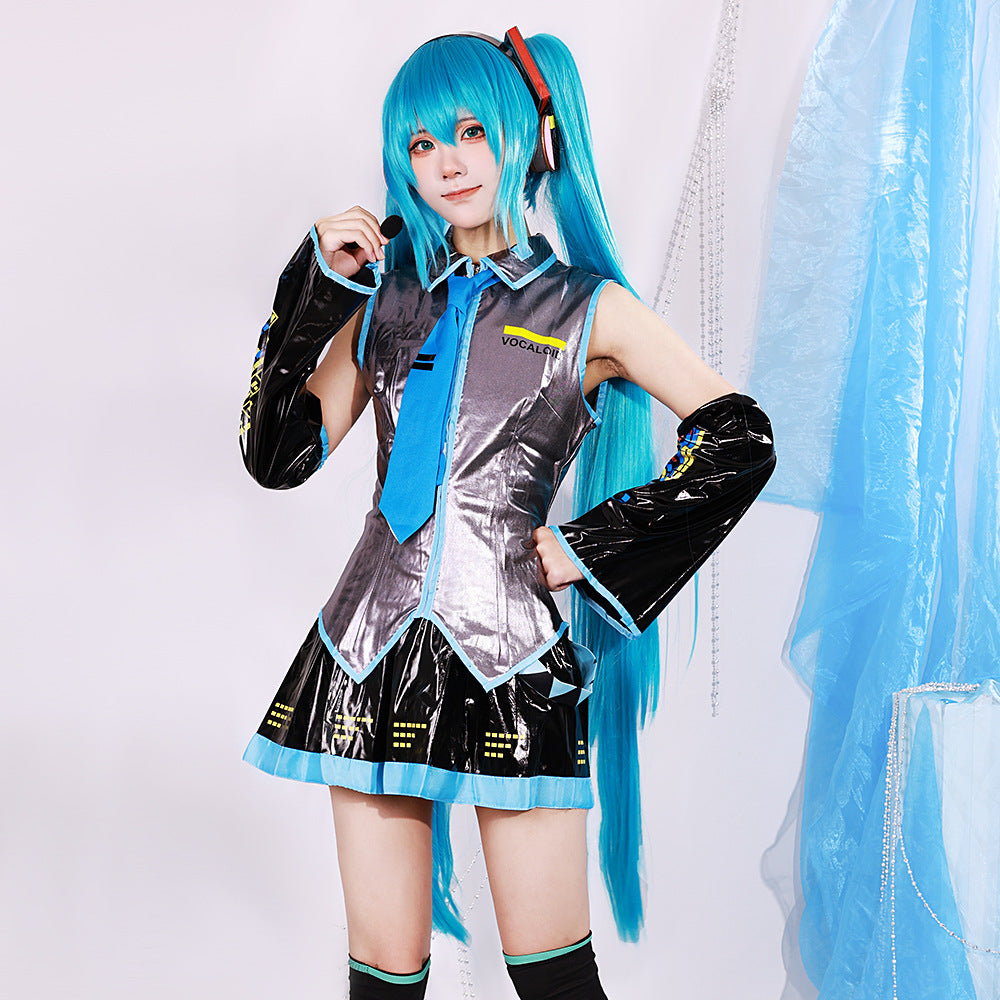 Fog Capital Virtual Idol Cosplay Set Glossy Patent Leather JK Style!