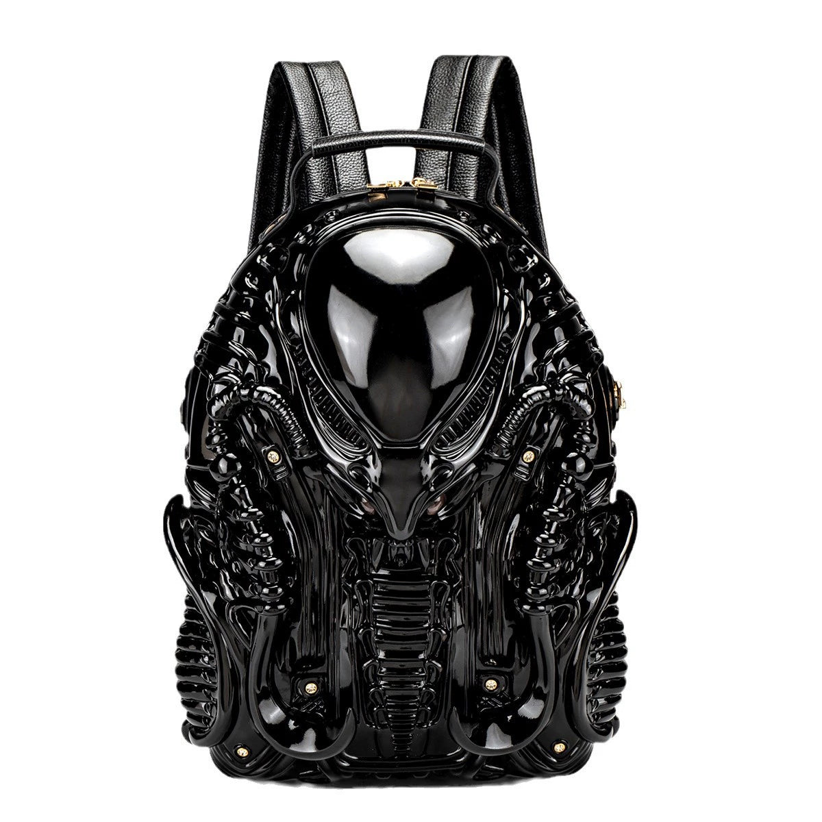 Punk Metal Predator Backpack Street Style School Bag for Men & Women