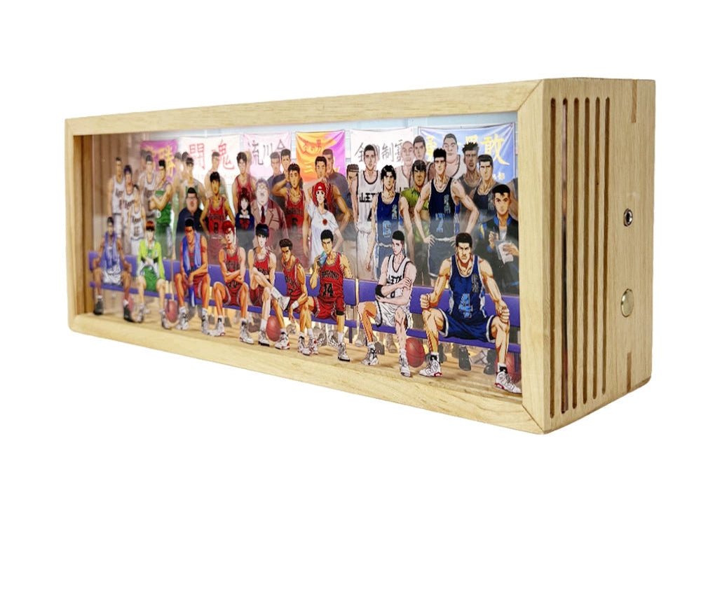 SLAM DUNK 3D LED Art Solid Wood Frame Family Portrait Display