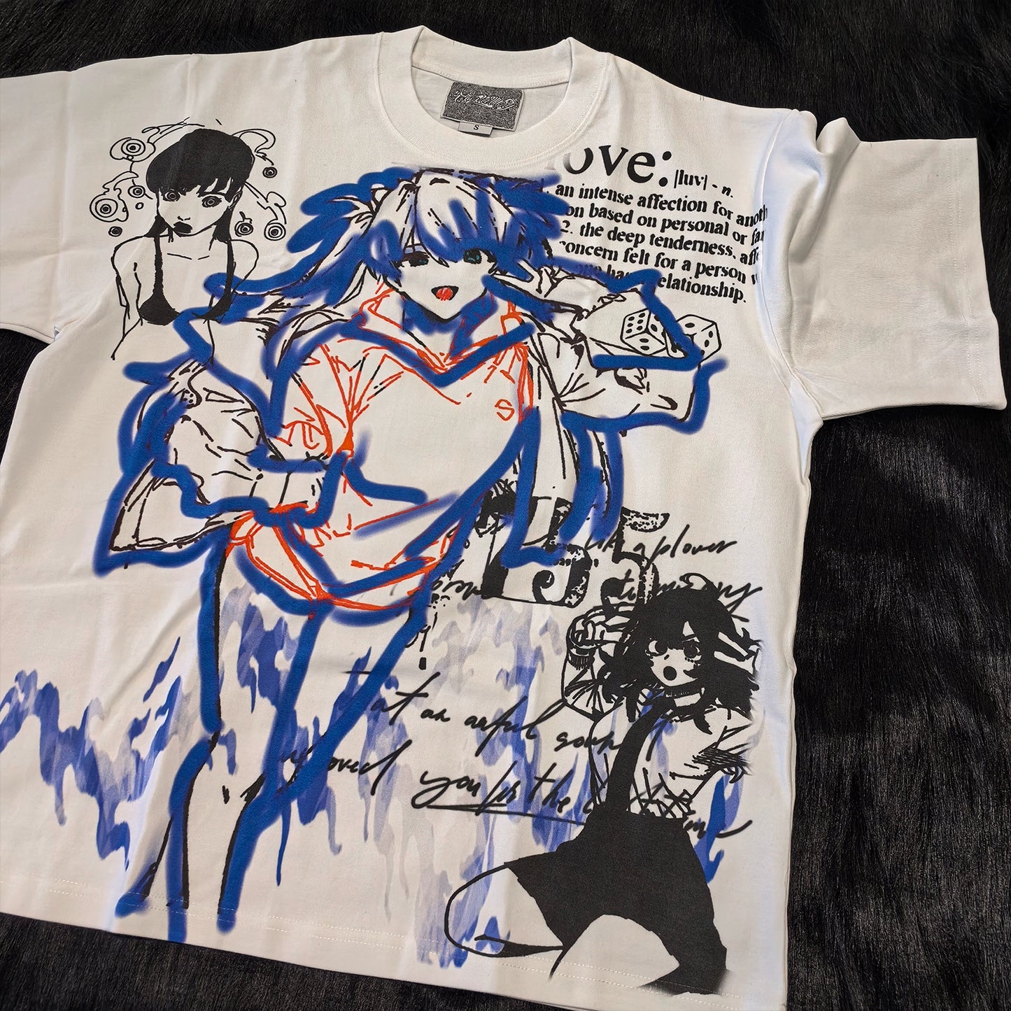 Red Reboot EVA Asuka Harajuku Glitch Tee