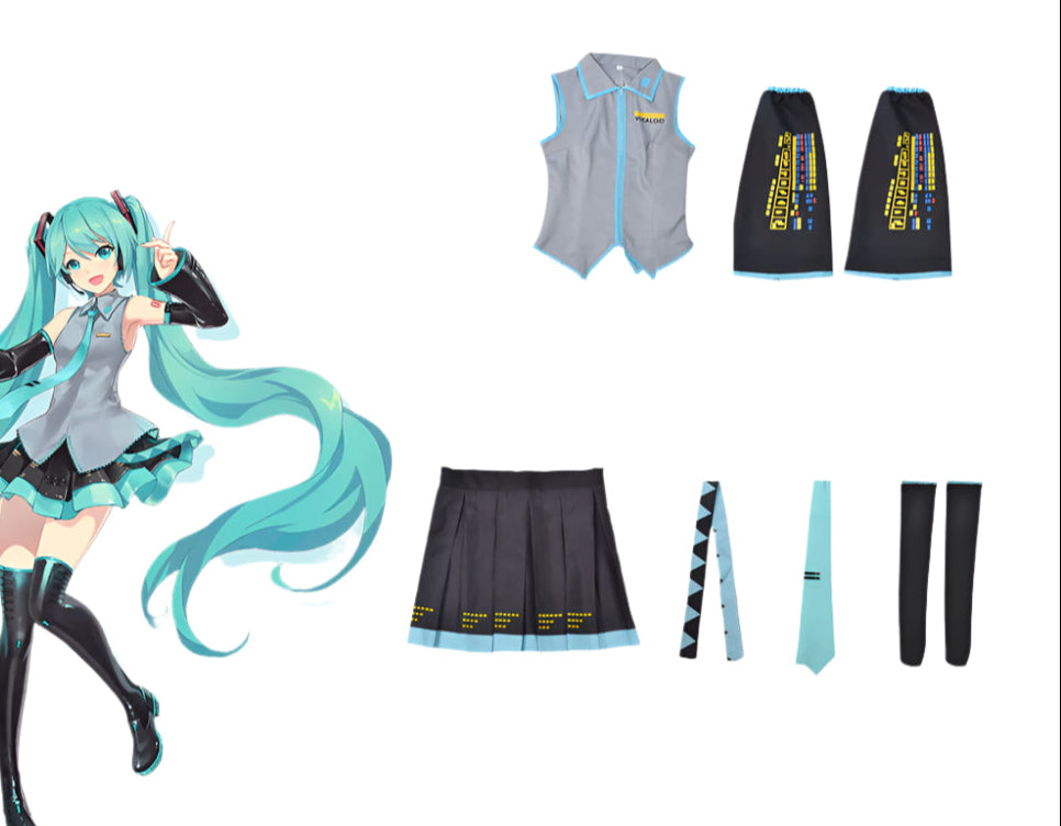 Fog Capital Virtual Idol Cosplay Set Glossy Patent Leather JK Style!