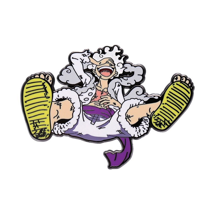 One Piece Straw Hat Pirates Metal Brooch Sunny Ship Pin for Bags