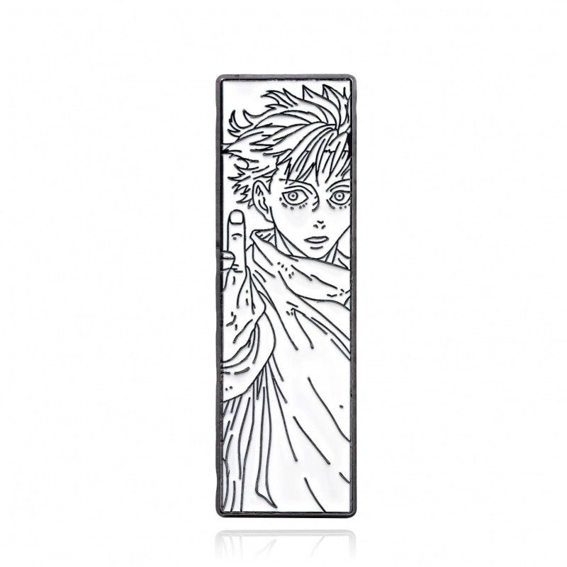 Jujutsu Kaisen Anime Brooch Set Black & White Badge Collection Featuring Gojo, Nobara, Nanami, Yuta & More