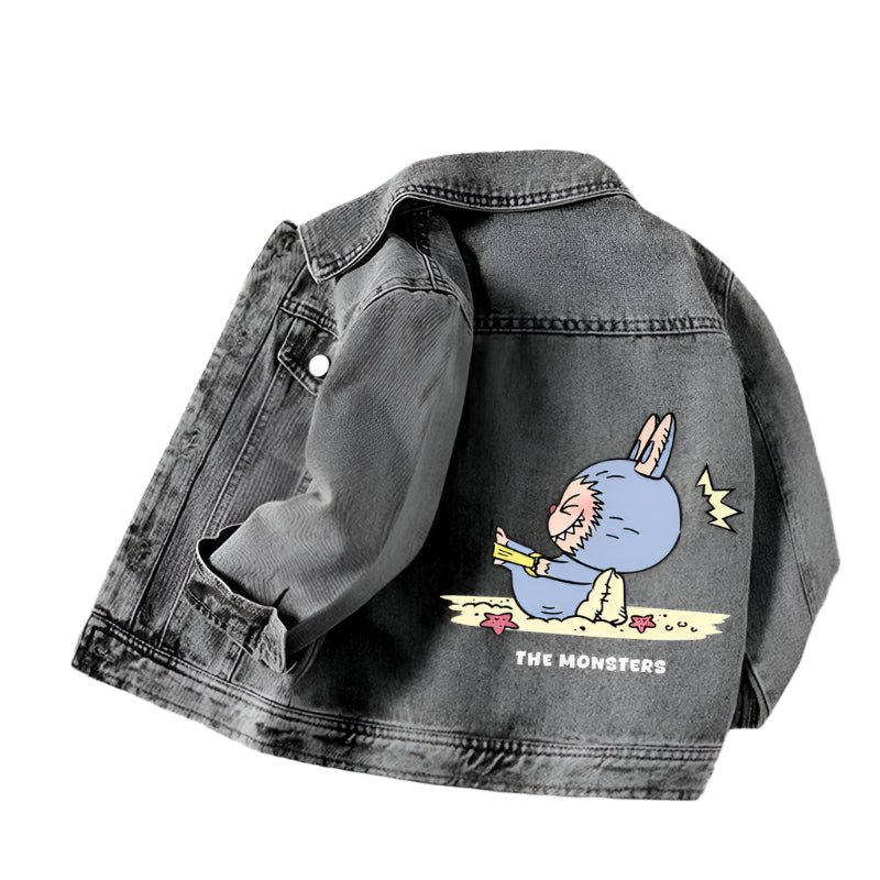 Anime Rabu Cloth Kids Denim Jacket | Autumn Street Mode