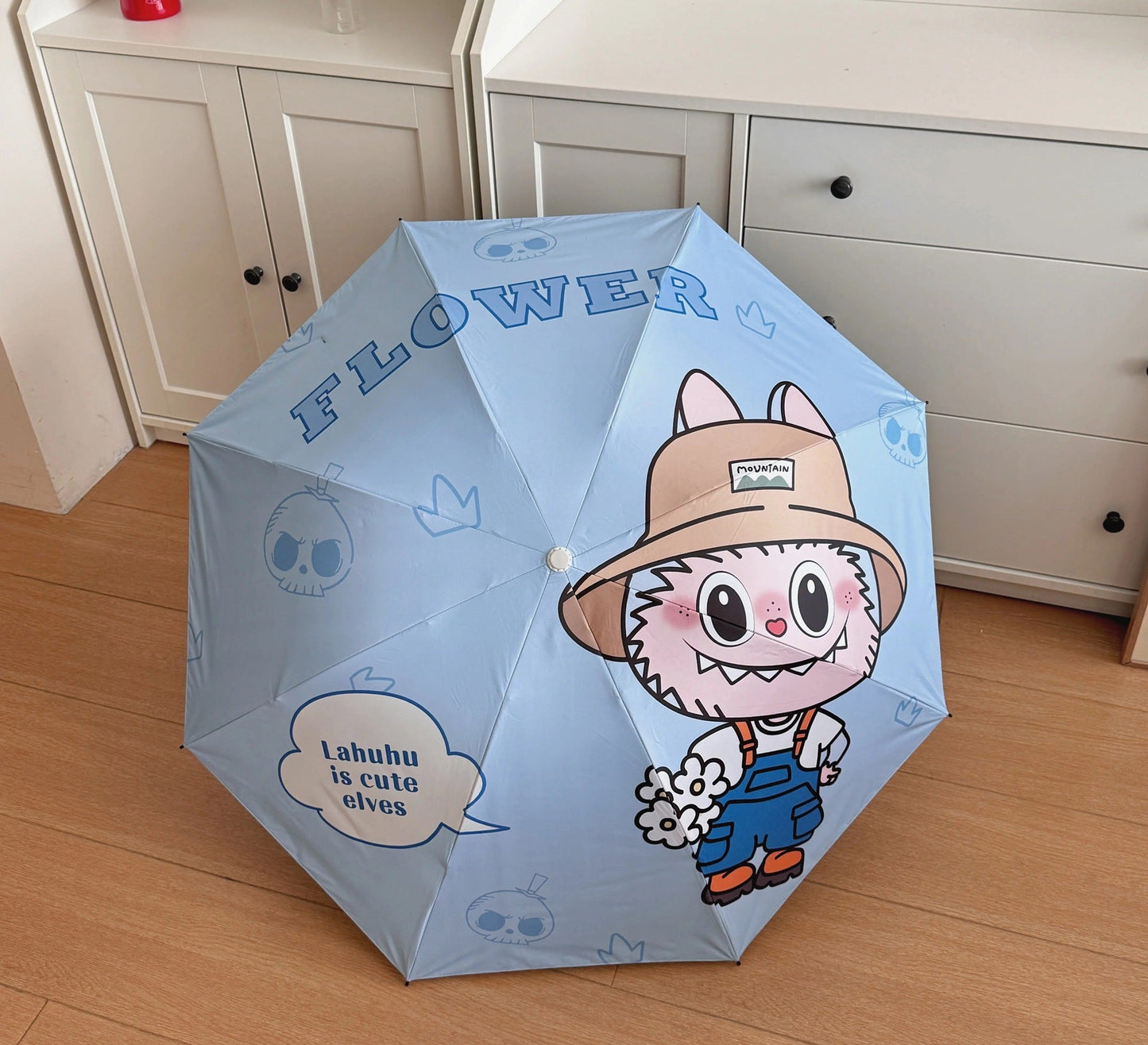 Labu Sunny & Rainy Folding Umbrella Dual-Purpose Parachute Style by Bubble Mart