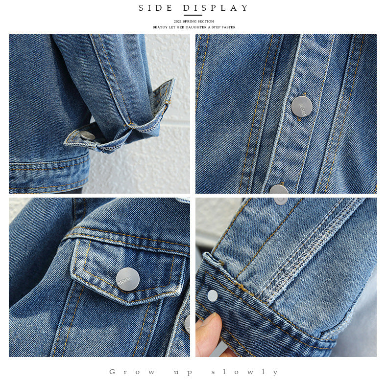 Anime Rabu Cloth Kids Denim Jacket | Autumn Street Mode