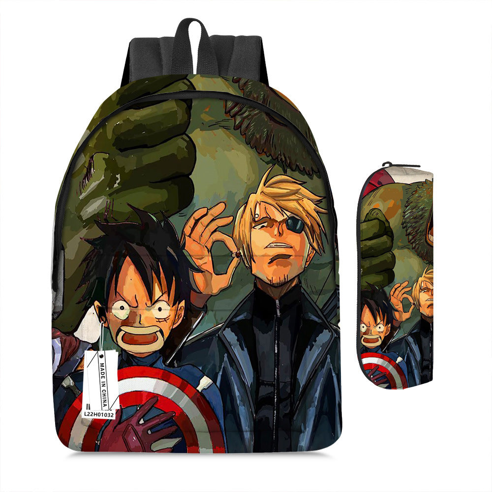 One Piece Luffy Adventure School Backpack Set 2-Piece Combo