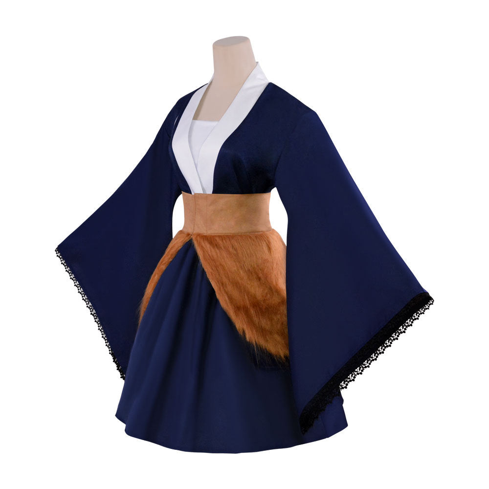 Inosuke women's cos clothing Ghost Slayer Blade cosplay maid skirt Halloween role-playing kimono manufacturers