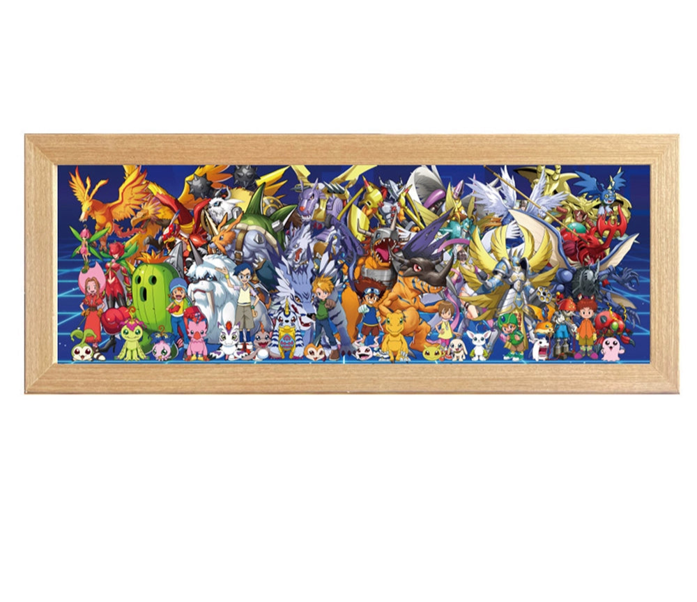 SLAM DUNK 3D LED Art Solid Wood Frame Family Portrait Display