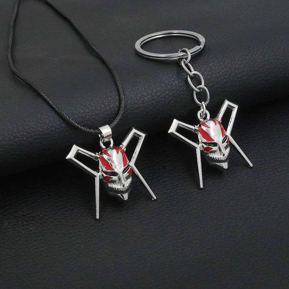 Hollow Surge Set Ichigo Bull Mask Necklace & Keychain