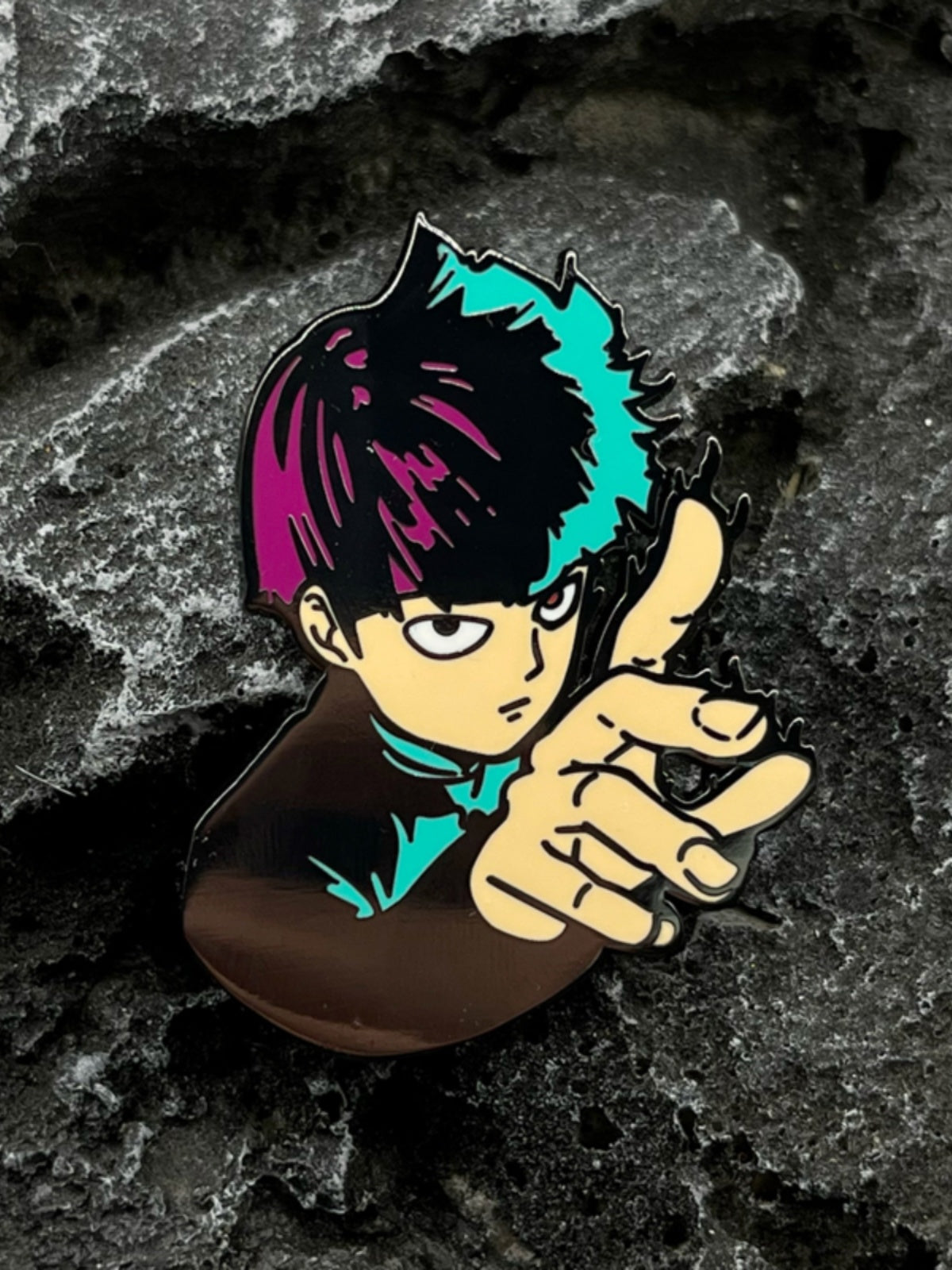 Mob Psycho 100% Shigeo Kageyama Metal Brooch Anime Peripheral Pin for Bags, Jackets & Collector Display