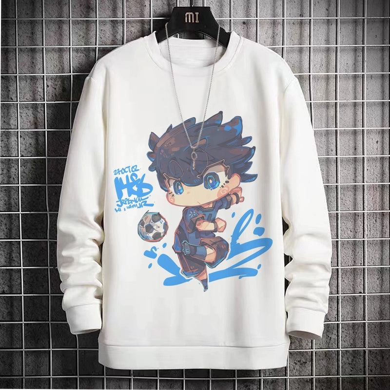 Blue Prison Crewneck Sweatshirt Anime Peripheral Clean World Thousand Cut Leopard Hornet Le Hui Velvet Two-Dimensional Pain Clothes