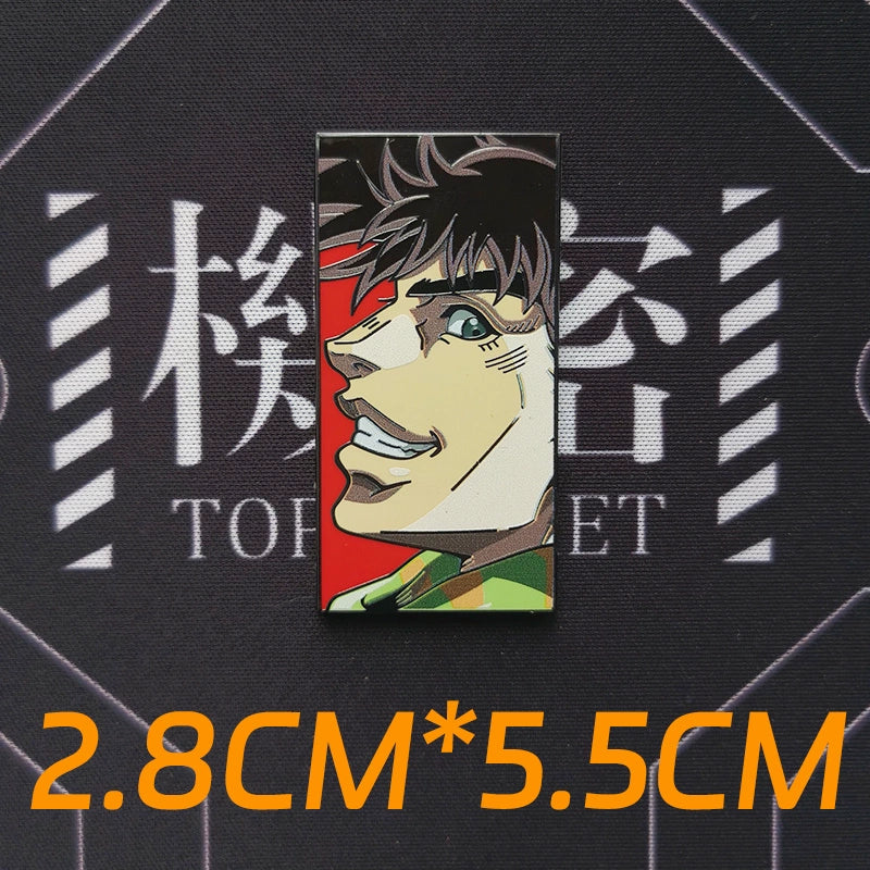 Gray Man Tactics JOJOs Bizarre Adventure Metal Enamel Badge Velcro Patch, Armband & School Bag Accessory