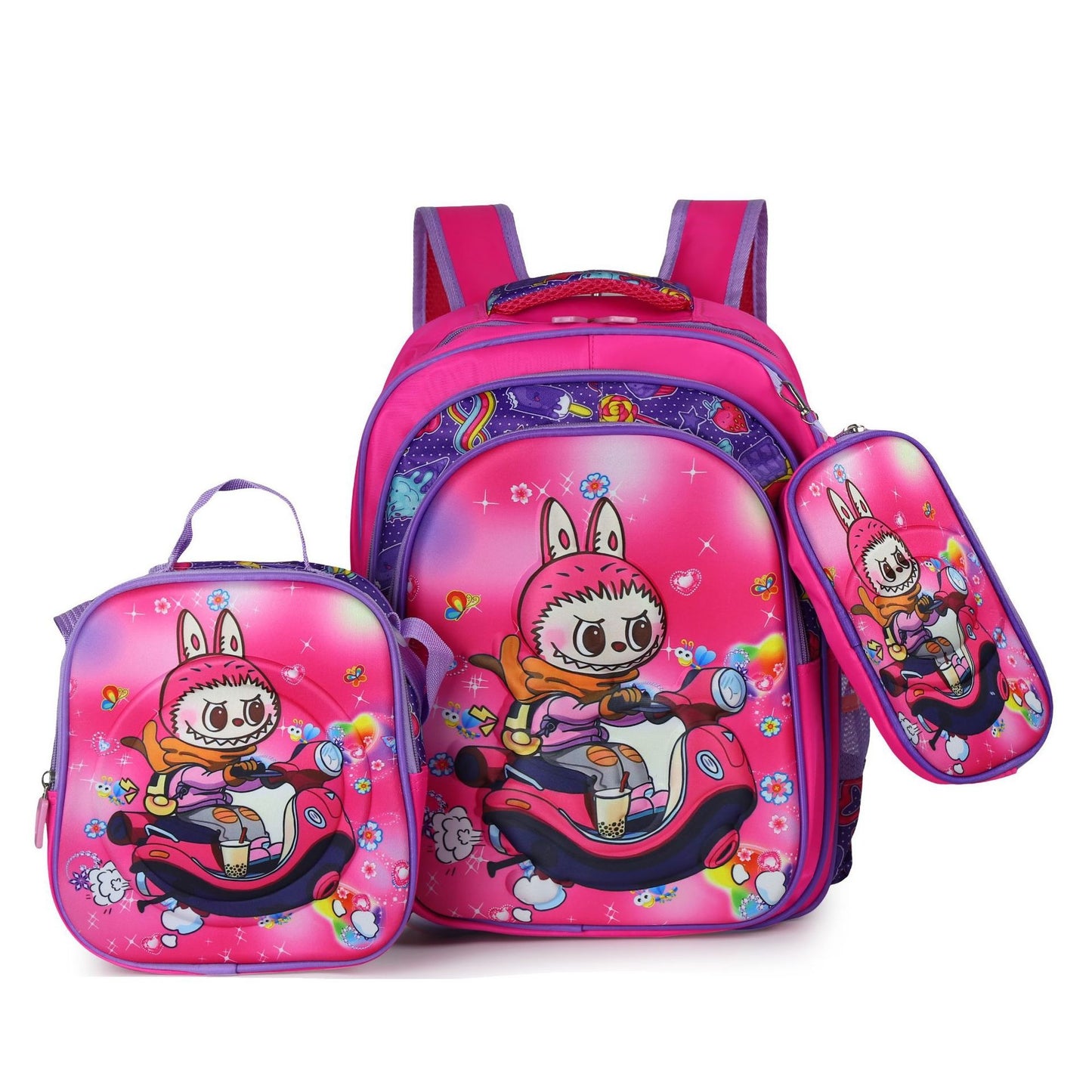 Labu Cross-border three-piece children's schoolbag