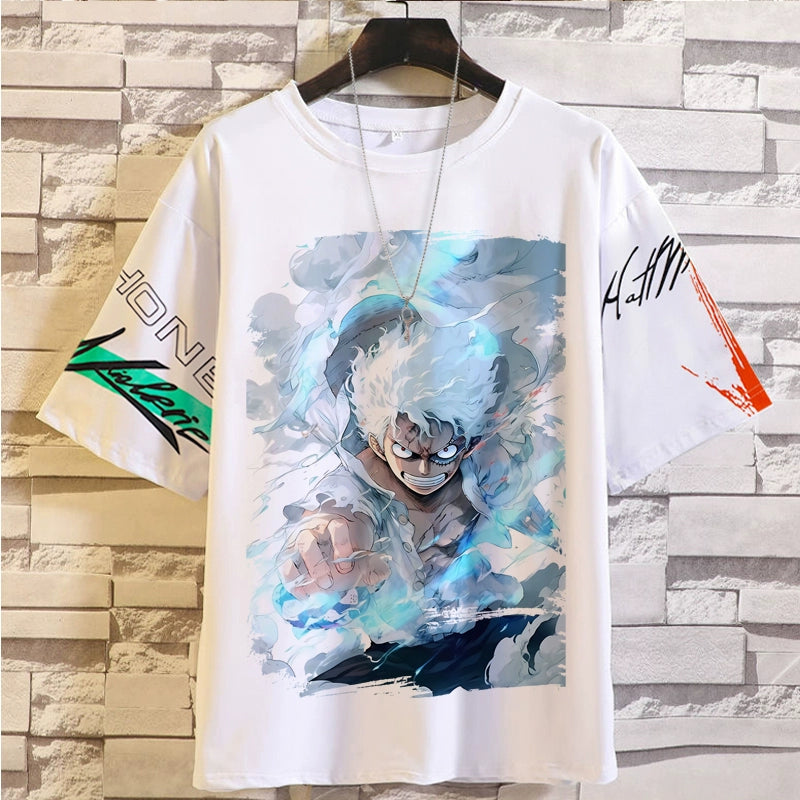 One Piece Short-Sleeved T-Shirt Male Summer Five-Point Sleeve Loose Version Youth Bottoming Shirt INS Style Half-Sleeved Tee