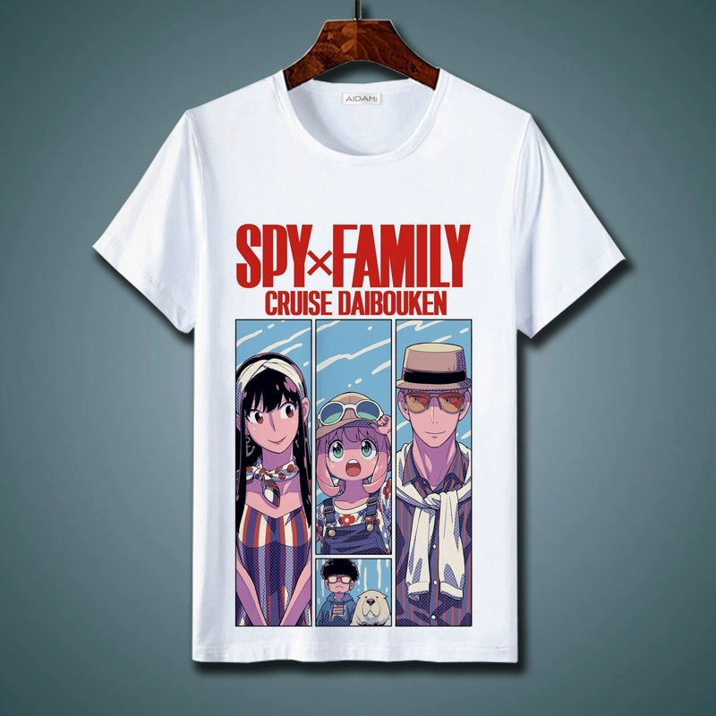 Spy Play House Short-Sleeved T-Shirt Spy x Family Ania Fujie Anime Peripheral Teenagers Summer Top Clothes