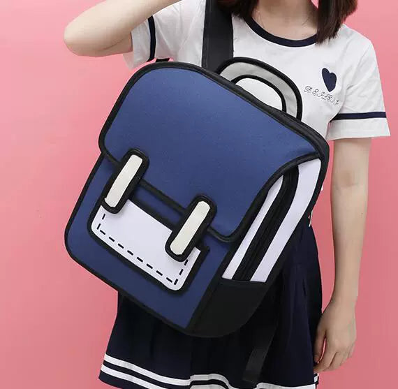 Ulzzang Street Style Spoof Backpack Creative & Cool Korean-Inspired School Bag