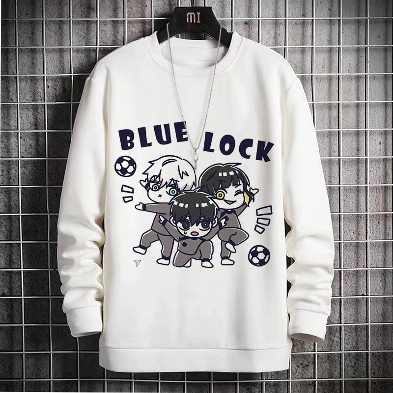 Blue Prison Crewneck Sweatshirt Anime Peripheral Clean World Thousand Cut Leopard Hornet Le Hui Velvet Two-Dimensional Pain Clothes