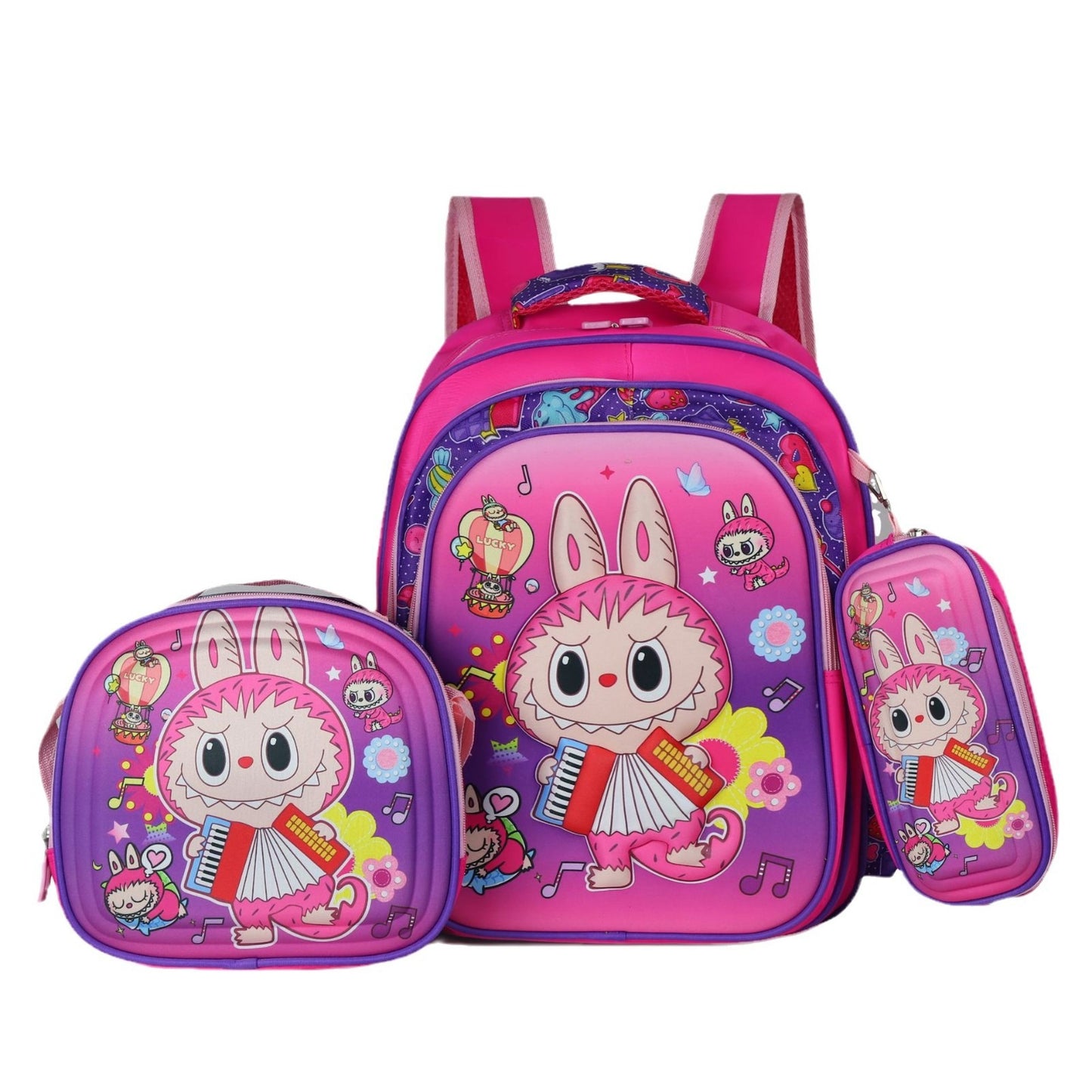 Labu Cross-border three-piece children's schoolbag