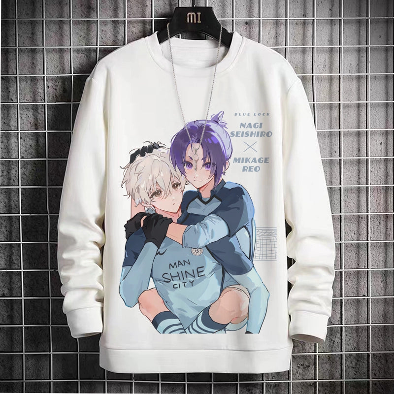 Blue Prison Crewneck Sweatshirt Anime Peripheral Clean World Thousand Cut Leopard Hornet Le Hui Velvet Two-Dimensional Pain Clothes