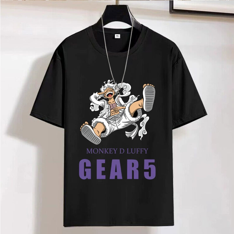 One Piece Short-Sleeved T-Shirt Male Summer Five-Point Sleeve Loose Version Youth Bottoming Shirt INS Style Half-Sleeved Tee