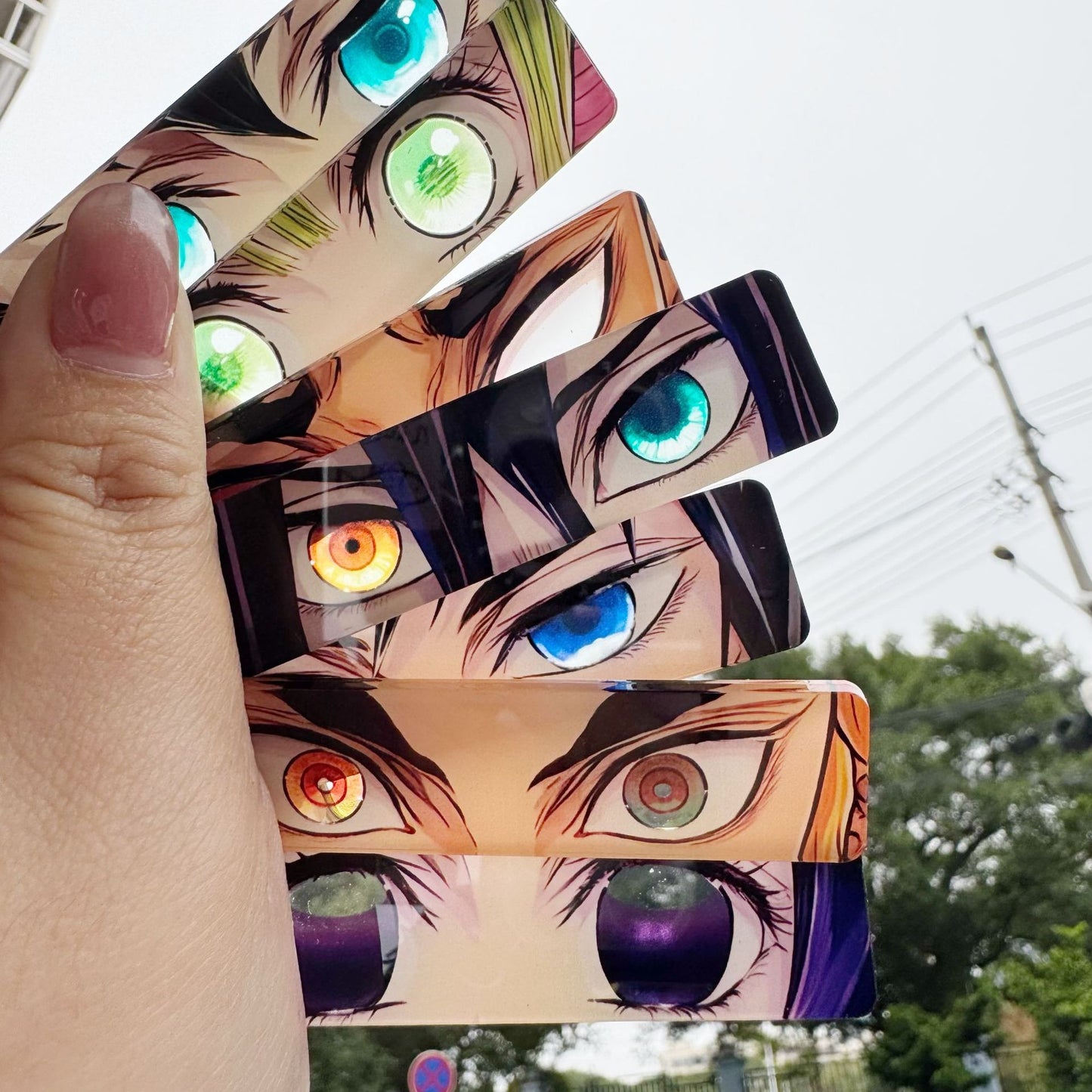 Demon Slayer Eye Acrylic Keychain Zenitsu, Muichiro & Mitsuri Kanroji