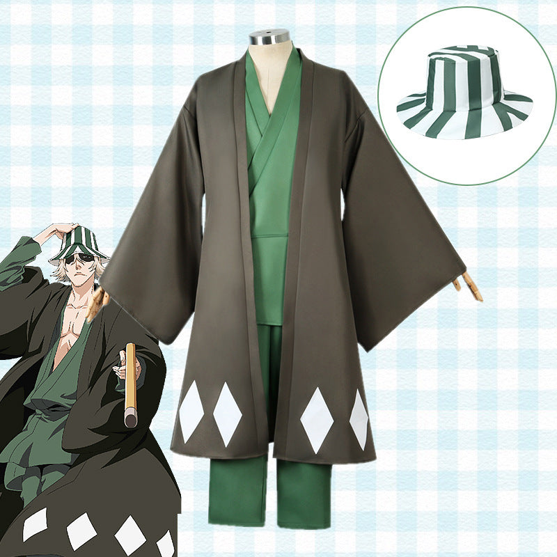 Urahara Kisuke Watermelon-Stripe Hat Bleach Cosplay Fisherman Hat
