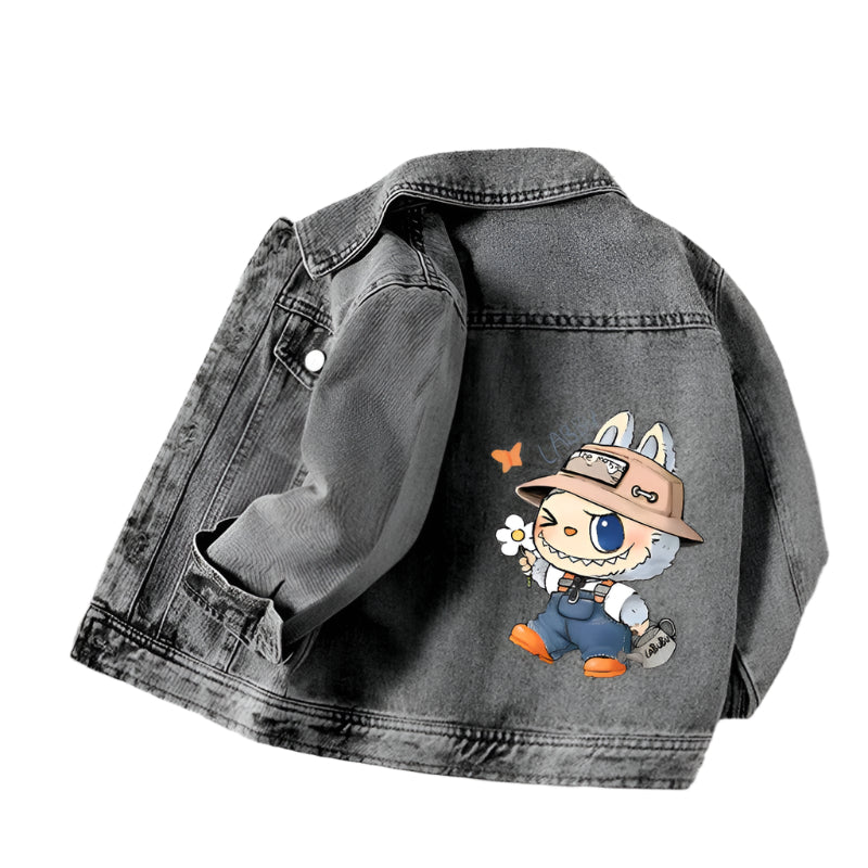 Anime Rabu Cloth Kids Denim Jacket | Autumn Street Mode