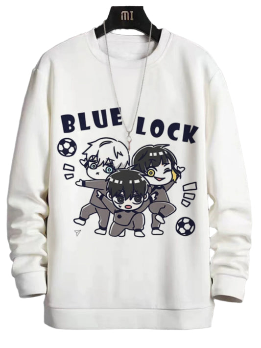 Blue Prison Crewneck Sweatshirt Anime Peripheral Clean World Thousand Cut Leopard Hornet Le Hui Velvet Two-Dimensional Pain Clothes