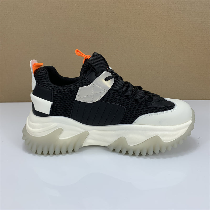 Gen Z Plaid Chunky Sneakers – Thick Bottom & Non-Slip Street Style