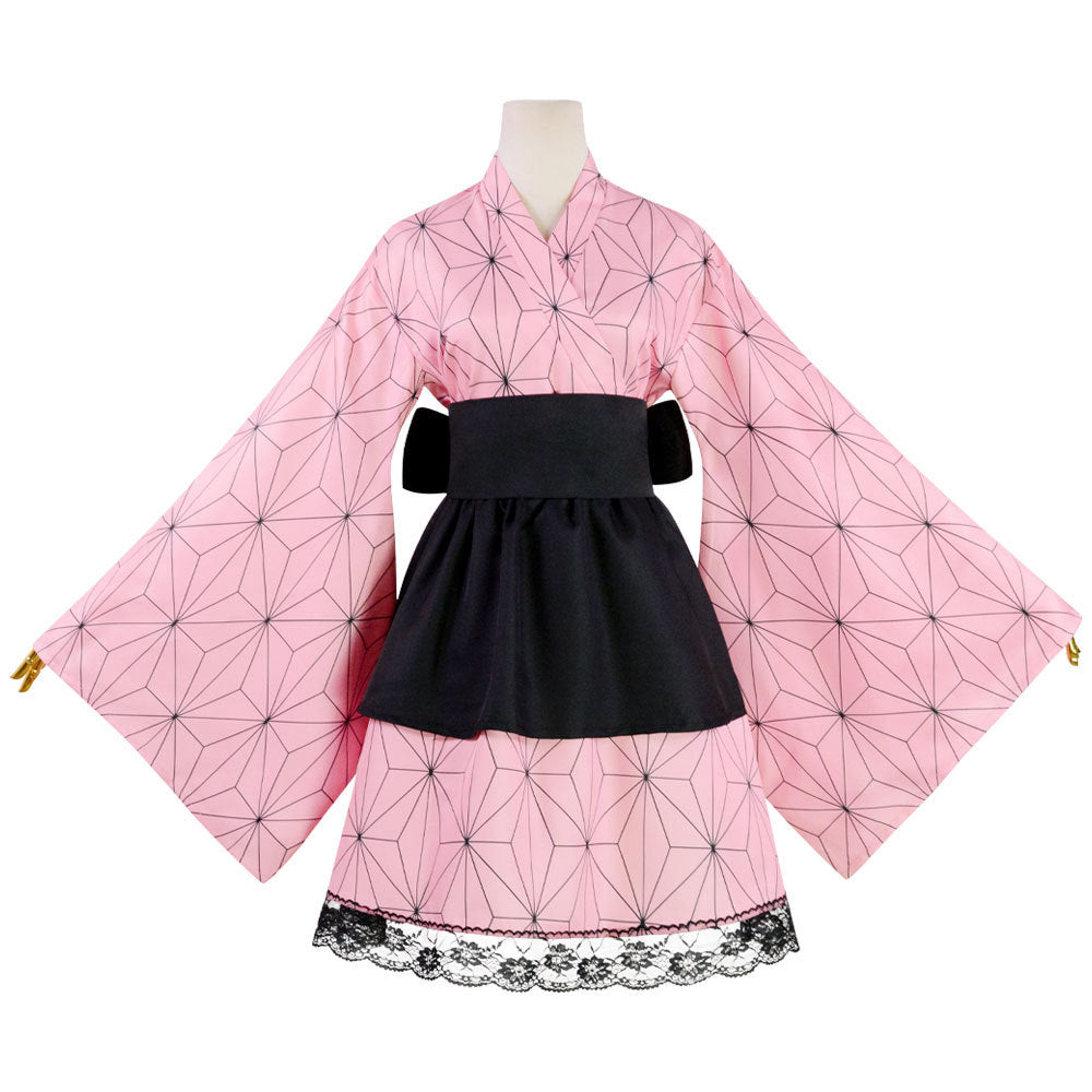 Inosuke women's cos clothing Ghost Slayer Blade cosplay maid skirt Halloween role-playing kimono manufacturers