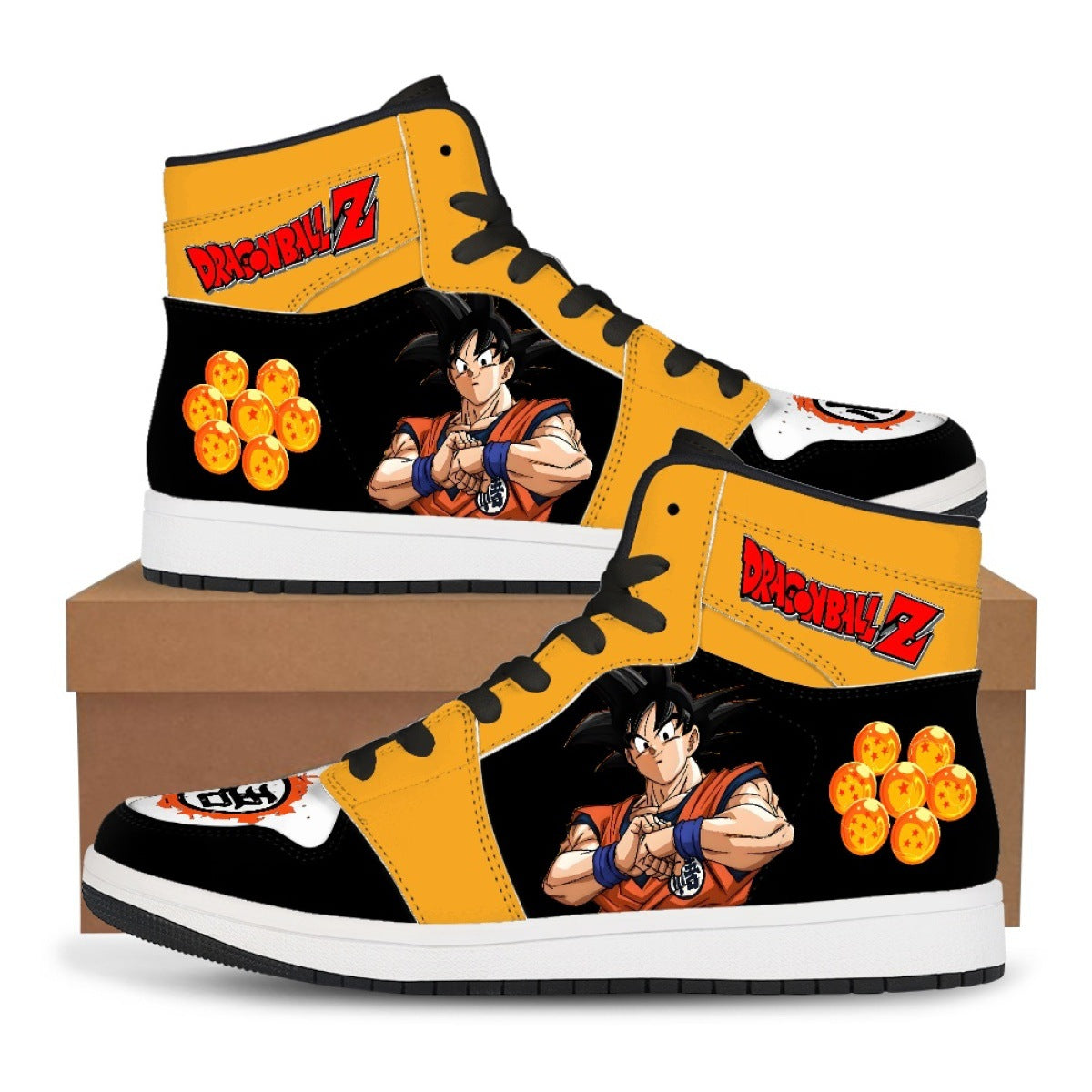 Dragon Ball Goku High-Top Sneakers Cute Anime Shoes for Men, Women & Couples Cross-Border