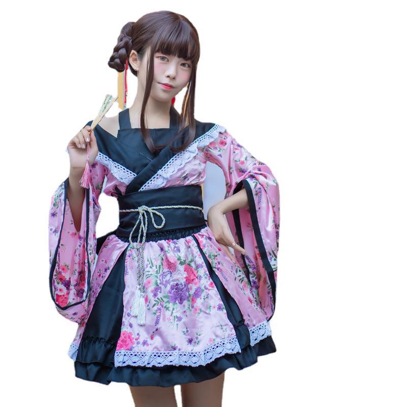 Bliss Pure Land Kimono Set Ethereal Anime Maiko Cosplay Elegance