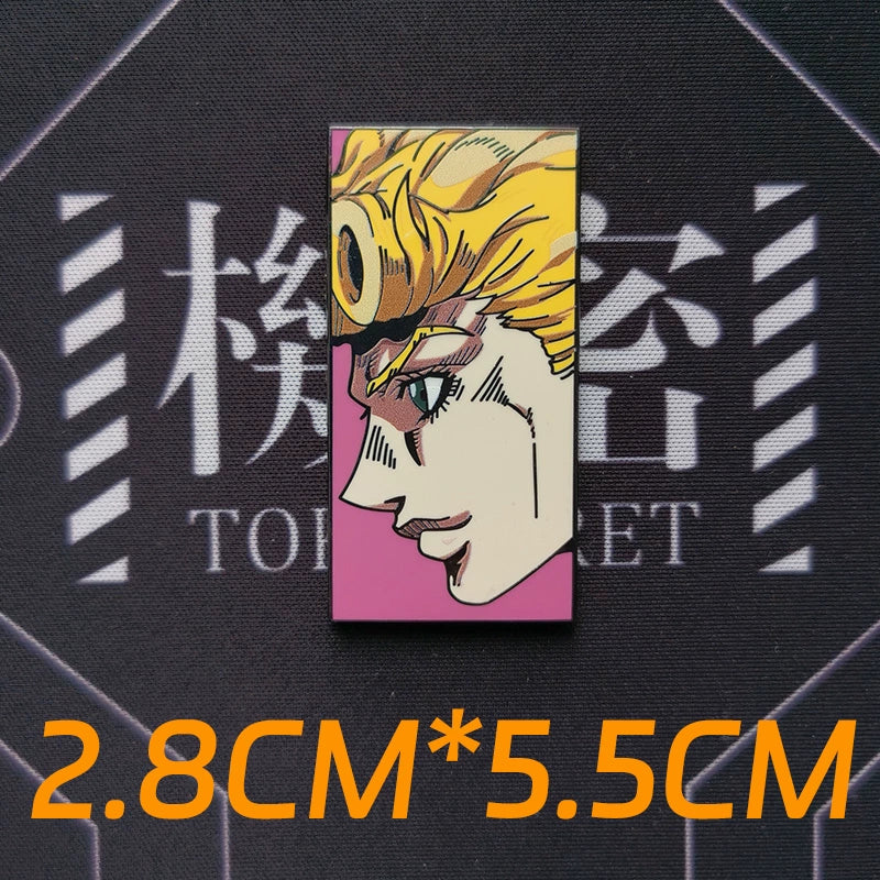 Gray Man Tactics JOJOs Bizarre Adventure Metal Enamel Badge Velcro Patch, Armband & School Bag Accessory