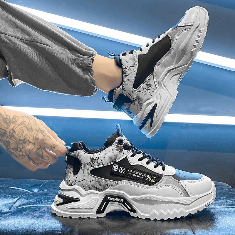 Men's 2025 High-Top Thick-Soled Board Shoes