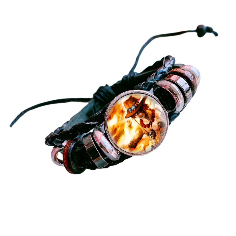 One Piece Charm Bracelet Luffy, Zoro, Ace & Sanji Custom Gift for Anime Fans