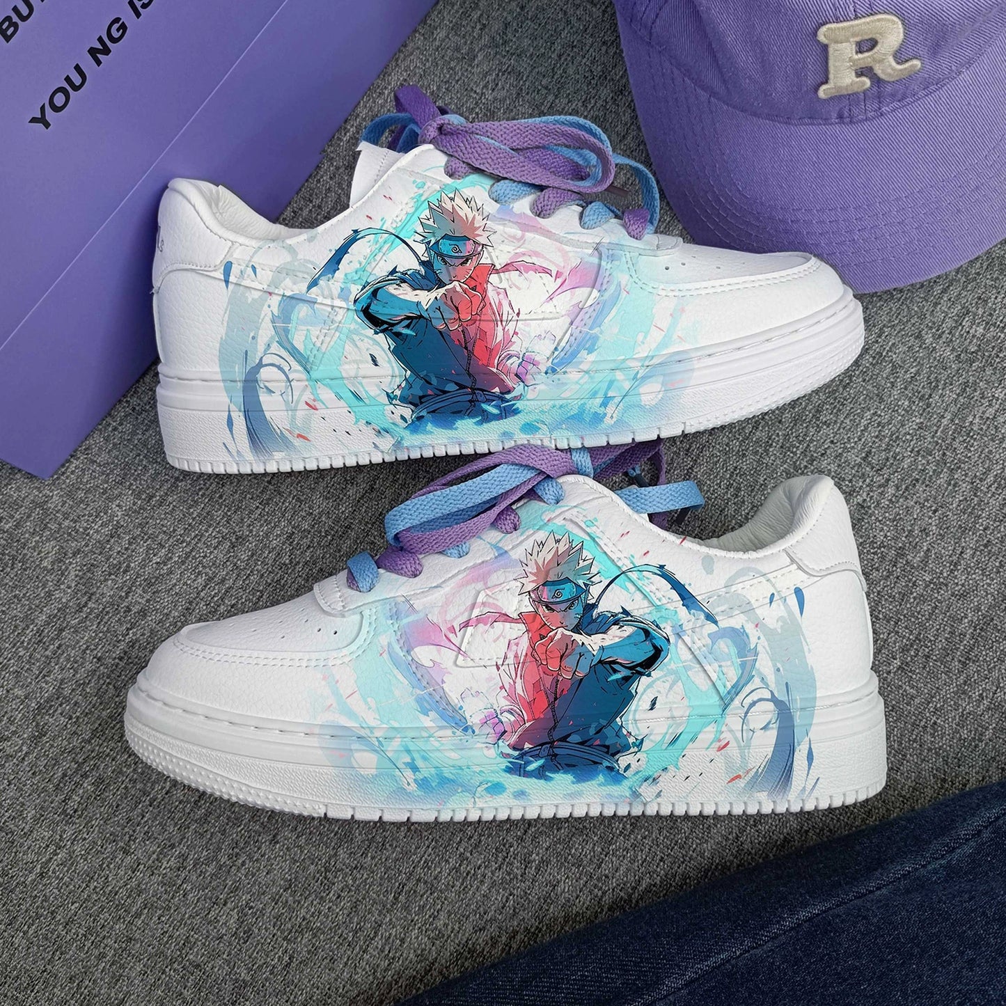 Naruto x Sakura Couple Sneakers Pull-Back Style Casual Anime Shoes