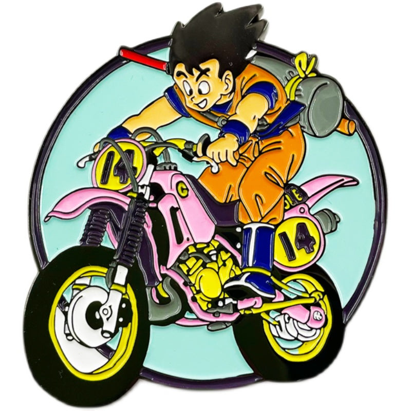 Dragon Ball Wukong Metal Brooch Anime Badge for School Bag.