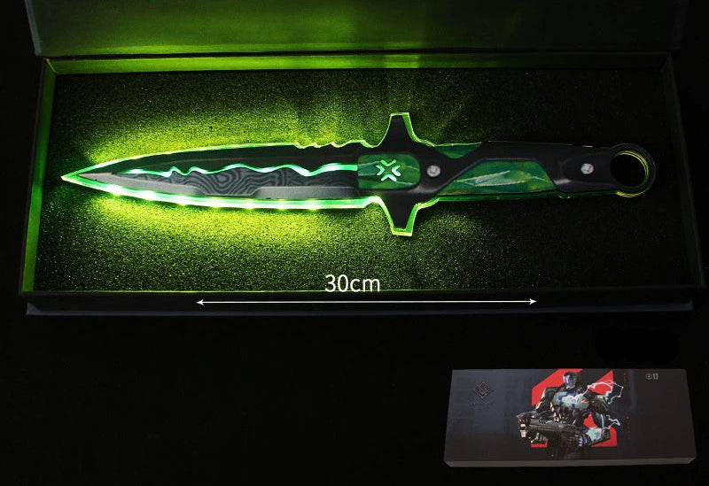 Valorant Mercy Blade Glowing Acrylic Model Light-Up Game Prop Toy for Kids & Cosplay